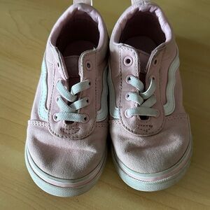 Vans Kids Pink and White Sneakers